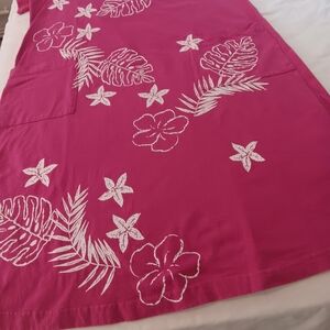 Tropical Pink Midi Dress